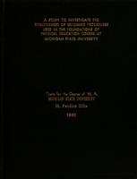 A study to investigate the effectiveness of guidance procedures used in the foundations of physical education course at Michigan State University