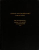 Authority in the Mexican-American family : a comparative study