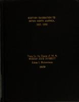 Scottish emigration to British North America, 1815-1860