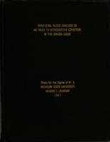 Peripheral blood analysis as an index to reproductive condition in the Canada goose