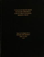 The relation of selected housing features and furnishings to eating patterns in professional-managerial families