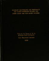 Boundary maintenance and personality test score differences between Old Order Amish and non-Amish children