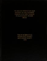 The simulated effects of use-value assessment on local government financing in five rural townships in Hillsdale County, Michigan 1960-69