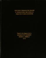 Monitoring communication behavior of organizational employees as a predictor of work satisfaction