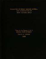 Evaluation of spodic horizon criteria, and classification of some Michigan soils