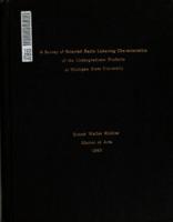 A survey of selected radio listening characterisitics of the undergraduate students at Michigan state university