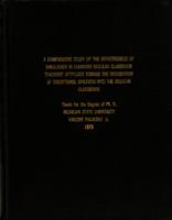 A comparative study of the effectiveness of simulation in changing regular classroom teachers' attitudes toward the integration of exceptional children into the regualar classroom