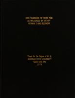 Iron tolerance in young pigs as influenced by dietary vitamin E and selenium