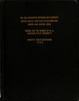 The relationships between self-concept, motor ability and peer evaluation for junior high school girls