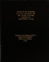 Effects of summer cattle grazing on big game winter range in northern Utah