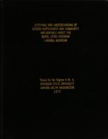 Attitudes and understanding of citizen participants and community influentials about the Model Cities Program Lansing, Michigan