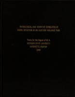 Physiological and cognitive correlates of signal detection in an auditory vigilance task