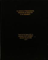 The effects of Transcendental Meditation on perception of an incongruity