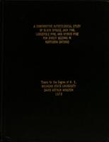 A comparative autecological study of black spruce, jack pine, lodgepole pine, and hybrid pine for direct seeding in northern Ontario