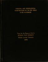 Chemical and hydrological investigations of the Red Cedar River watershed