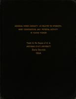 Maximal work capacity as related to strength, body composition, and physical activity in young women