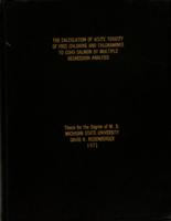 The calculation of acute toxicity of free chlorine and chloramines to coho salmon by multiple regression analysis