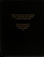 Stability and change in the views of college students toward mental health concepts : a semantic differential study