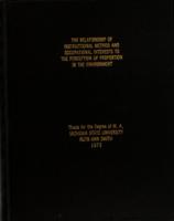 The relationship of instructional method and occupational interests to the perception of proportion in the environment