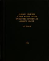 Children's perceptions of their mother's attitudes towards their dependent and aggressive behavior