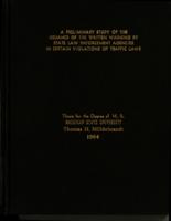 A preliminary study of the issuance of the written warning by state law enforcement agencies in certain violations of traffic laws