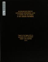 An exploratory study of introversion-extroversion, locus of control and the effects of anti-smoking treatments