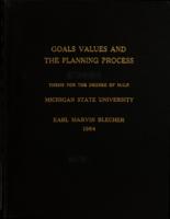 Goals values and the planning process