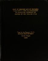 Study of bonding rate of polymeric films with a view to development of simulation procedure for control of heat sealing cycle