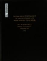 Functional analysis of the utilization of the public welfare worker in the Michigan Department of Social Services