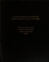 The role of the legislature in shaping state planning in Michigan, New Jersey, and Tennessee