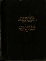 The history of radio broadcasting and radio education at Michigan State College, 1917-1947