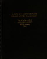 An analysis of the radio-television training programs in institutions of higher education