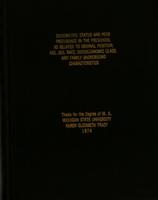 Sociometric status and peer preference in the preschool as related to ordinal position, age, sex, race, socioeconomic class, and family background characteristics