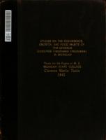 Studies on the occurrence, growth, and food habits of the opossum (Didelphis virginiana virginiana) in Michigan