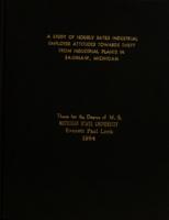 A study of hourly rated industrial employee attitudes toward theft from industrial plants in Saginaw, Michigan