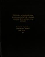 The effects of an individualized signed behavioral contract between a volunteer worker and his/her supervisor : a field experiment