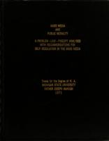 Mass media and public morality : a problem--law--precept analyses with recommendations for self-regulation in the mass media