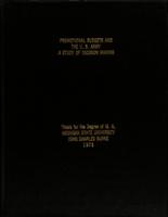 Promotional budgets and the U.S. Army : a study of decision making