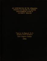 An investigation of the intramural program as related to married male students living in university housing