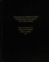 The abundance and distribution of benthic macroinvertebrates in the Ludington Pumped Storage Reservoir