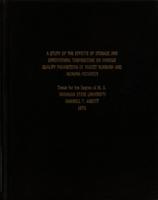 A study of the effects of storage and conditioning temperature on various quality parameters of Russet Burbank and Monona potatoes