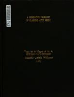 A generative phonology of classical Attic Greek