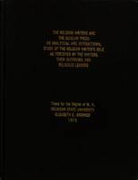 The religion writers and the secular press : an analytical and interactional study of the religion writer's role as perceived by the writers, their superiors, and religious leaders