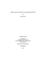 Three essays on competition under uncertainty