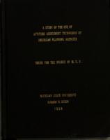 A study of the use of attitude assessment techniques by American planning agencies