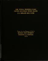 Some physical properties of milk proteins and soybean protein isolates in a simulated milk system