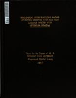 Serological cross reactions among Leptospirae observed with sera from animals infected with Leptospira pomona