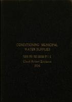 Conditioning municipal water supplies