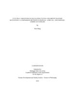 Cultural variations in socializing young children's mastery motivation : a comparison between European-, African-, and Hispanic-American families