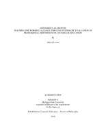 Assessment as growth : teaching the working alliance through systematic evaluation of professional dispositions in counselor education